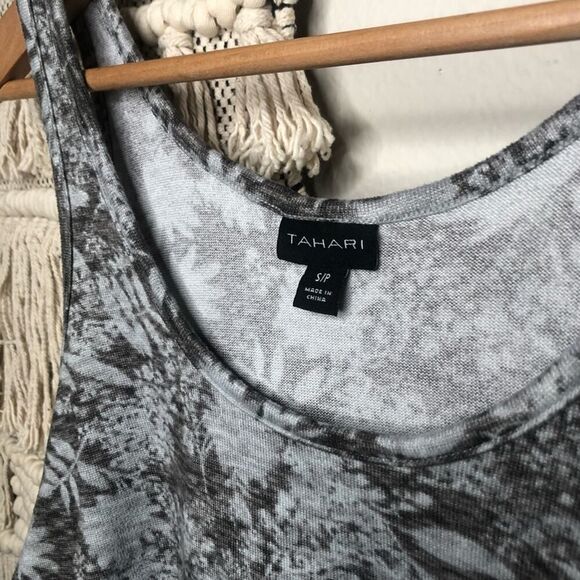 Tahari Sleeveless Ruffle Tank & Short Pajama Set - Picture 7 of 9